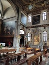 Venice, Italy - October 5, 2023: Interior view of the Chiesa di San Salvatore on the Campo San Salvador. Was begun in