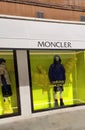 Venice, Italy - October 5, 2023: Moncler store sign brand and text logo