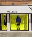 Venice, Italy - October 5, 2023: Moncler store sign brand and text logo