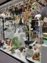 Venice, Italy - October 5, 2023: The shop with traditional souvenirs and gifts at Venice like Murano glass