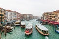 View from the Rialto Bridge of the Grand Canal Venice Royalty Free Stock Photo