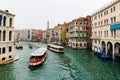 View from the Rialto Bridge of the Grand Canal Venice Royalty Free Stock Photo