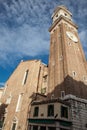 Venice Italy, old tower with clock Royalty Free Stock Photo