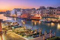 Venice, Italy overlooking boats and gondolas in the Grand Canal Royalty Free Stock Photo