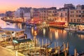 Venice, Italy overlooking boats and gondolas in the Grand Canal Royalty Free Stock Photo