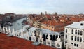 Venice in Italy and the RIALTO bridge and the grand canal Royalty Free Stock Photo