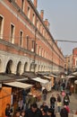 Venice Italy rialto bridge market crouded cityscape Royalty Free Stock Photo