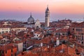 Venice, Italy Rooftop Skyline at Dusk Royalty Free Stock Photo