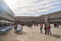 Venice, Italy - 10.12.2021: San Marco square with Campanile and Saint Mark's Basilica. The main square of the old town Royalty Free Stock Photo