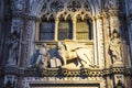 Venice, Italy. Sculpture of a winged lion at the Doge`s Palace in Venice Royalty Free Stock Photo