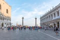 Venice, Italy - September 16, 2019: Aerial view of San Marco square with tourists in Venice, Italy Royalty Free Stock Photo