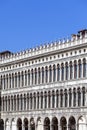 Building of Procuratie Vecchie on St Mark`s Square, Venice, Italy