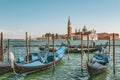 Venice, Italy, September 4, 2018. Venice, city of Italy. View of the canal, the Venetian landscape with boats and gondolas Royalty Free Stock Photo