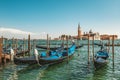 Venice, Italy, September 4, 2018. Venice, city of Italy. View of the canal, the Venetian landscape with boats and gondolas Royalty Free Stock Photo