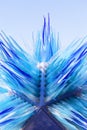 `Comet Glass Star` blue sculpture ,Campo Santo Stefano, Murano, Venice, Italy