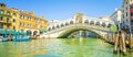 Grand Canal and Rialto bridge, Venice Royalty Free Stock Photo