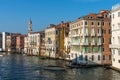 Venice, Italy - September 15, 2019: Picturesque Grand Canal with gondolas and vaporetto in Venice, Italy Royalty Free Stock Photo