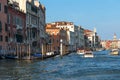 Venice, Italy - September 15, 2019: Picturesque Grand Canal with gondolas and vaporetto in Venice, Italy Royalty Free Stock Photo