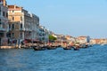 Venice, Italy - September 15, 2019: Picturesque Grand Canal with gondolas and vaporetto in Venice, Italy Royalty Free Stock Photo