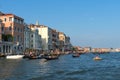 Venice, Italy - September 15, 2019: Picturesque Grand Canal with gondolas and vaporetto in Venice, Italy Royalty Free Stock Photo