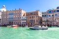 Venice, Italy - September 08,2020, a Police motorboat in the canals of Venice Royalty Free Stock Photo
