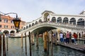 Venice, Italy - September 2022: Rialto bridge over Grand canal