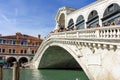 Venice, Italy - September 2022: Rialto bridge over Grand canal Royalty Free Stock Photo