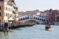 Rialto Bridge Ponte de Rialto over Grand Canal , Venice, Italy