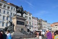 Tourist by the King Victor Emmanuel II Statue in Venice