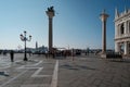 Venice, Italy, Tourists at San Marco Square in the early morning Royalty Free Stock Photo