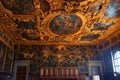 Venice, Italy: Venezia, Listed as World Heritage by UNESCO, Doge`s Palace Palazzo Ducale interior, the Royalty Free Stock Photo