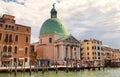 VENICE, ITALY - SEPTEMBER 19, 2015: View of the Grand Canal and Royalty Free Stock Photo