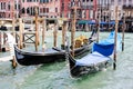 Venice Italy sightseeng places and famous gandola water transport in October 2019 Royalty Free Stock Photo