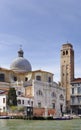 Venice, italy: traditional venice scene. church tower and duomo