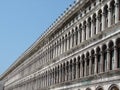 Venice. Italy. Unique Venetian views from the sea and land in the summer sunny day. Royalty Free Stock Photo