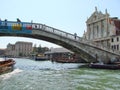 Venice. Italy. Unique Venetian views from the sea and land in the summer sunny day.