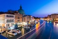 VENICE, ITALY. Venice city panoramic sunset view