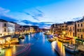 VENICE, ITALY. Venice city panoramic sunset view Royalty Free Stock Photo