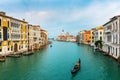 VENICE, ITALY. Venice city panoramic sunset view. Beautiful sunset view at Grand Canal Royalty Free Stock Photo