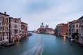 VENICE, ITALY. Venice city panoramic sunset view. Beautiful sunset view at Grand Canal Royalty Free Stock Photo