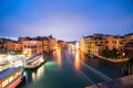 VENICE, ITALY. Venice city panoramic sunset view. Beautiful sunset view at Grand Canal Royalty Free Stock Photo