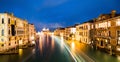 VENICE, ITALY. Venice city panoramic sunset view. Beautiful sunset view at Grand Canal Royalty Free Stock Photo