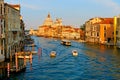 Venice, Italy. View from the Accademia Bridge over the Grand Canal. Royalty Free Stock Photo