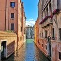 Venice in Italy, a view of the architecture overlooking the canals