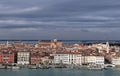 View of Castello district from the top of the belltower of San Giorgio Maggiore church. in Venice