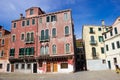 VENICE, ITALY : View of water street and old buildings in Venice, ITALY