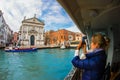 Venice Italy window on the sea woow Royalty Free Stock Photo