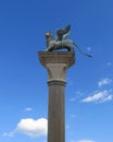 Winged Lion of Venice in St Mark`s Square Royalty Free Stock Photo