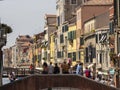 Venice, Italy. Wonderful views through the narrow canals and the pedestrian street of the town