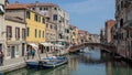 Venice, Italy. Wonderful views through the narrow canals and the pedestrian street of the town